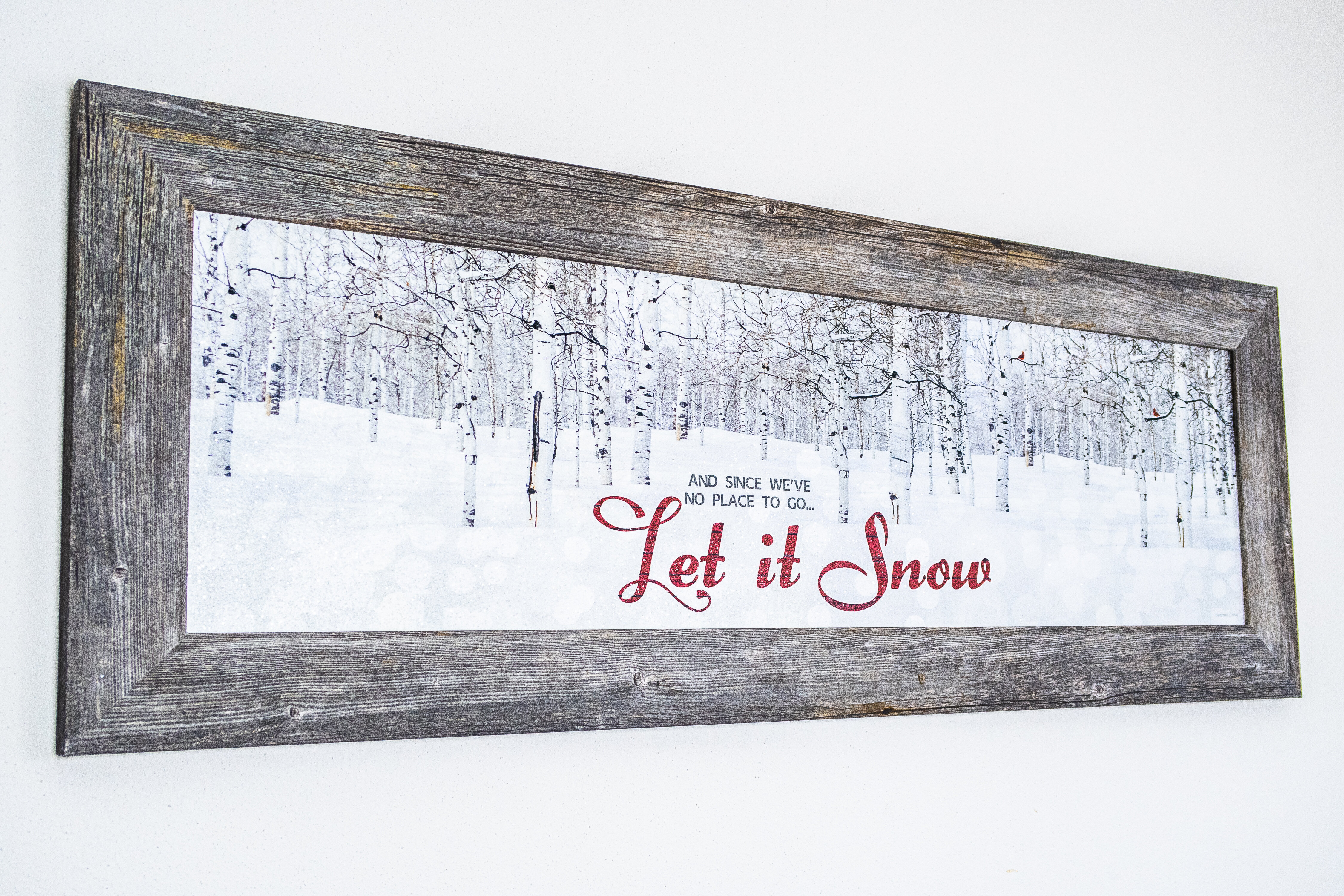 Wooden Let It Snow Wall Hanging