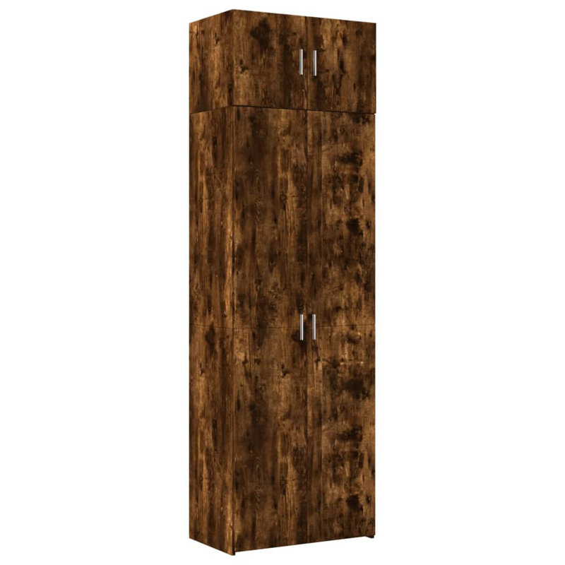 Storage Cabinet 70X42.5X225 Cm Engineered Wood, Smoked Oak