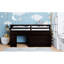 Lit mezzanine simple avec armoire pratique et tablette pour chambre d'enfant - Solide et pratique-1328501828