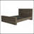 Rectangle Full Bed Frame Dark Brown