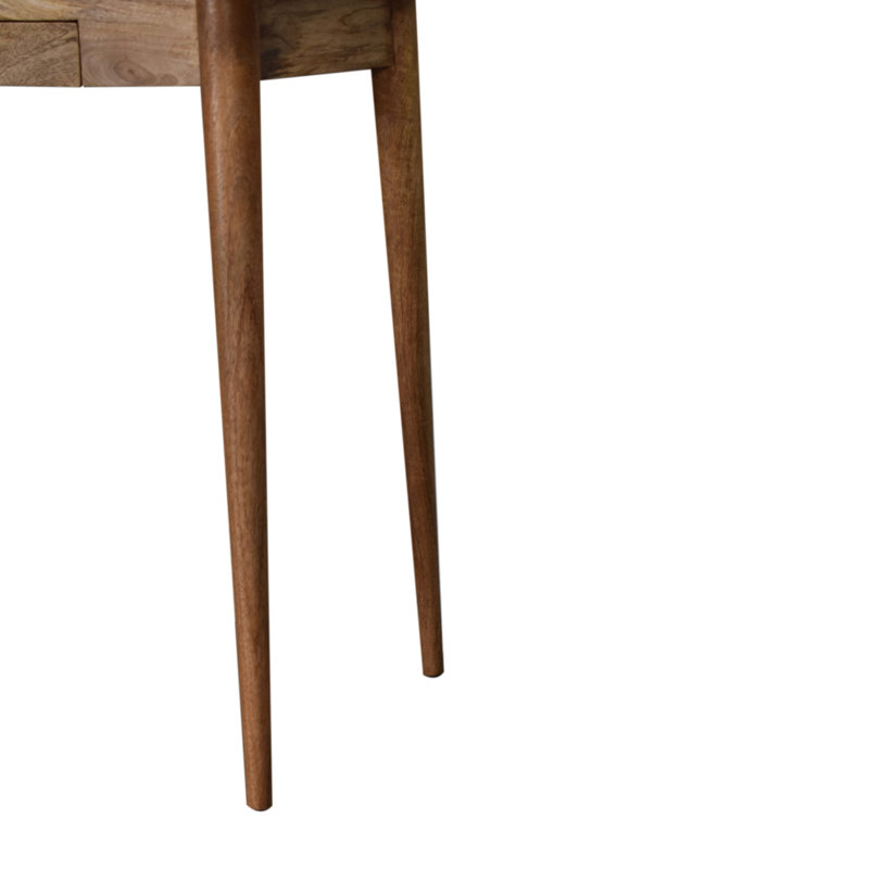 Michaud Solid Wood Writing Desk with Power Outlet