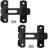 2 Pack Sliding Barn Door Latch, Carbon Steel Gate Lock Hardware for Cabinet, Window & Closet, Black