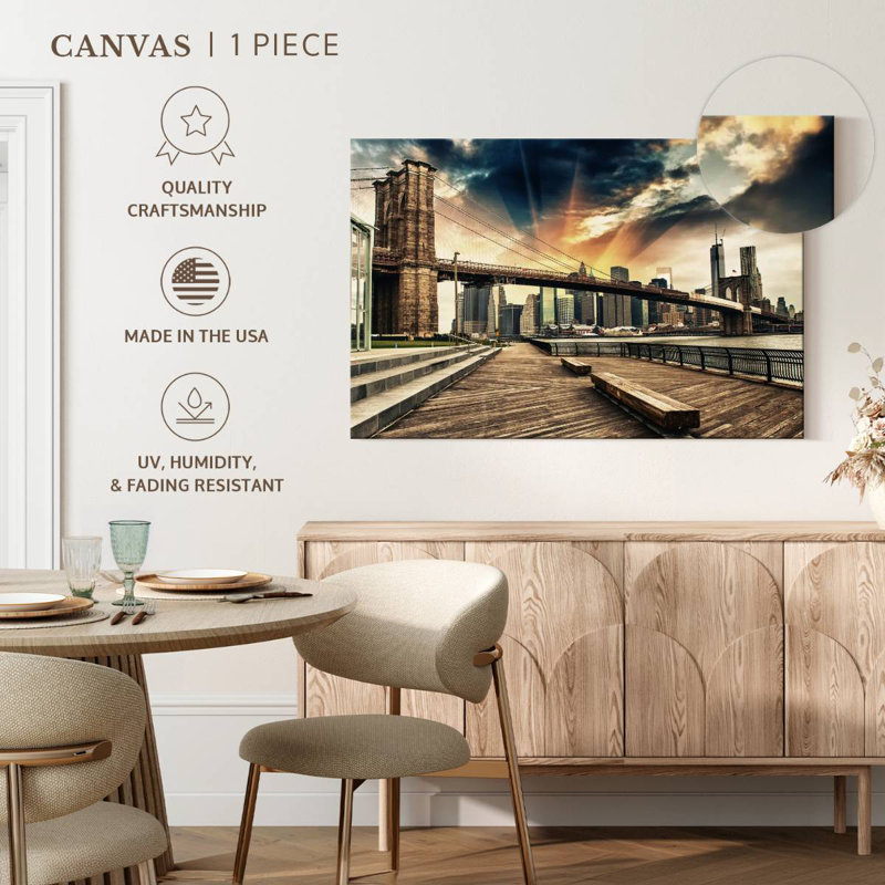 Lilie Dramatic Brooklyn Bridge, 34" H x 51" W