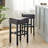 Bonded Leather Backless Bar Stool Set Ideal for Bars, Kitchen Counters and High Tables, Offering Comfort and Style