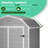 Outdoor Storage Shed Resin Garage Shed with Lockable Double Doors and Windows-126466734