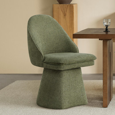Lomena Swivel Fabric Upholstered Dining Chair by Wrought Studio