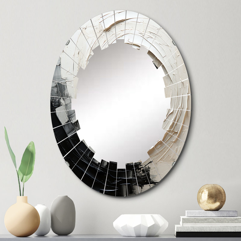 Cerridale - Miroir mural moderne ovale, 30 po x 20 po
