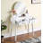 Contemporary Wood Vanity And Stool Set-524817254