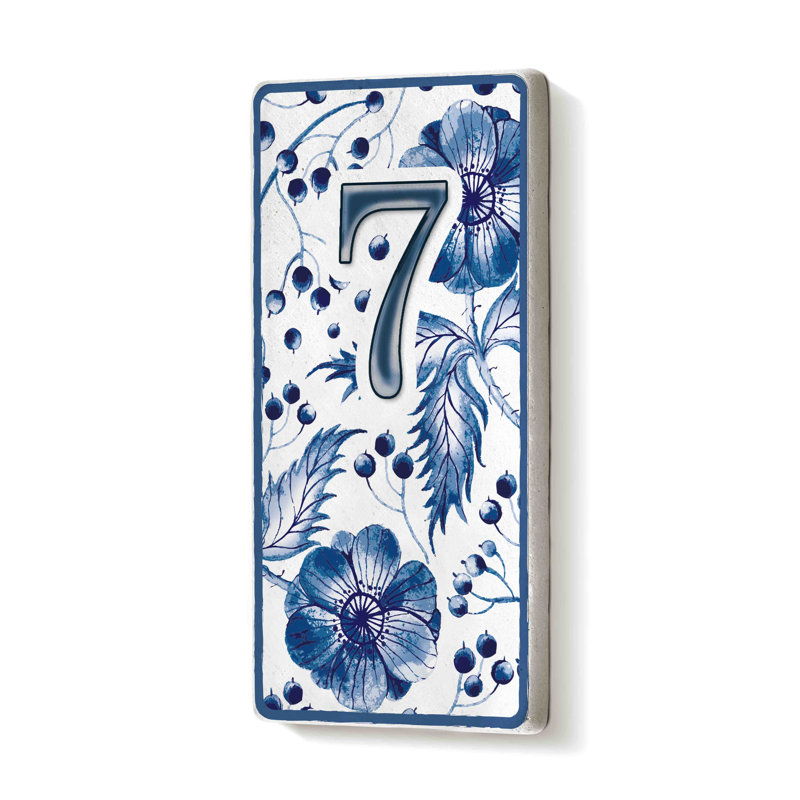 Exley 15cm H Ceramic Self-Adhesive House Number