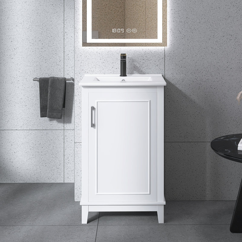 Ensemble de meuble-lavabo simple 20 po Bryhanna, Blanc
