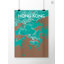 Hong Kong City Map - No Frame Print-2042125739