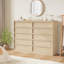 Commode 5 tiroirs pour la chambre à coucher, commode moderne 5 tiroirs avec rangement spacieux, organisateur de commode autoportant pour chambre à coucher, salon, chêne naturel