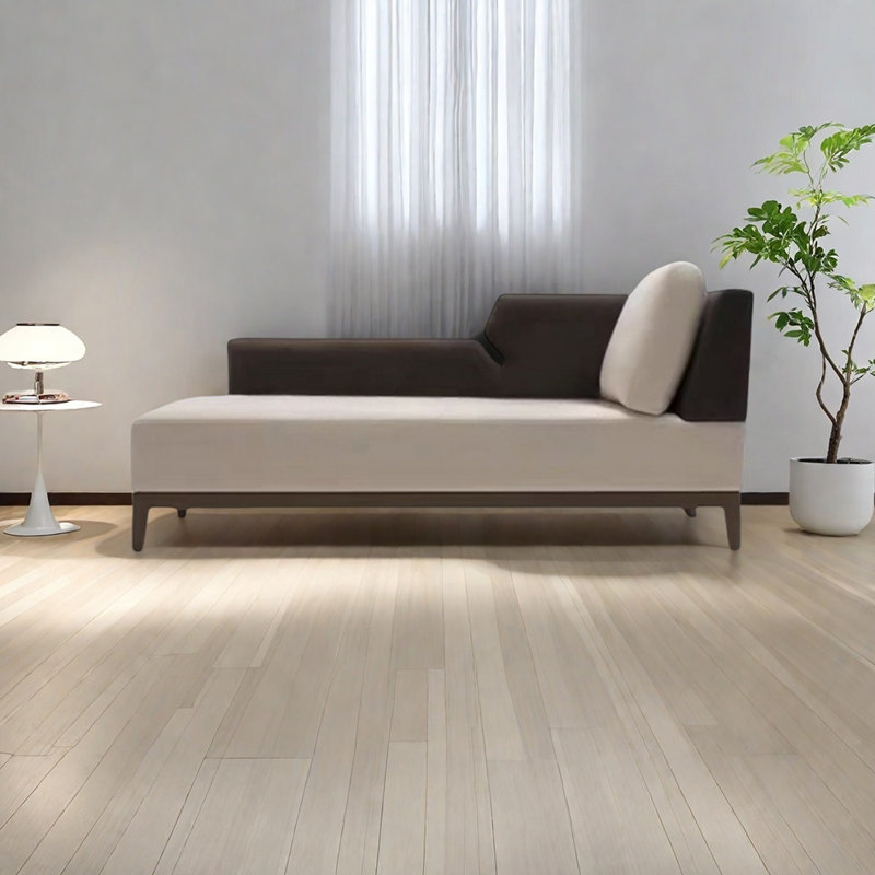 Chaise longue en flanelle confortable, Orienté à droite