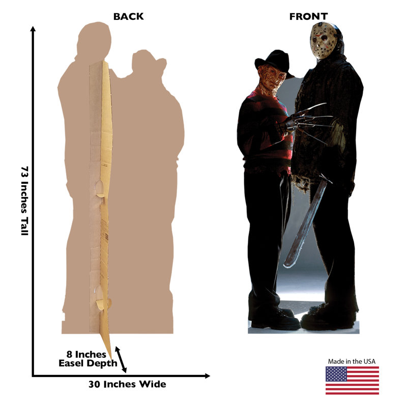 Freddy vs Jason Life-Size Cardboard Standup Decor