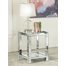 Erimon Square End Table with Glass Top