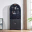 Armoire à vin arquée en bois avec support à vin amovible, armoire de rangement en bois aggloméré avec tablettes réglables-531973182