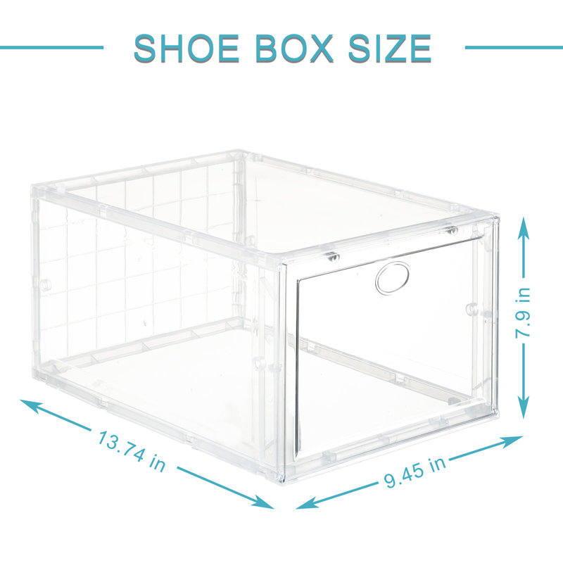 4 Pair Stackable Shoe Storage Box