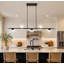 5 - Light Glass Linear Kitchen Island Pendant Light