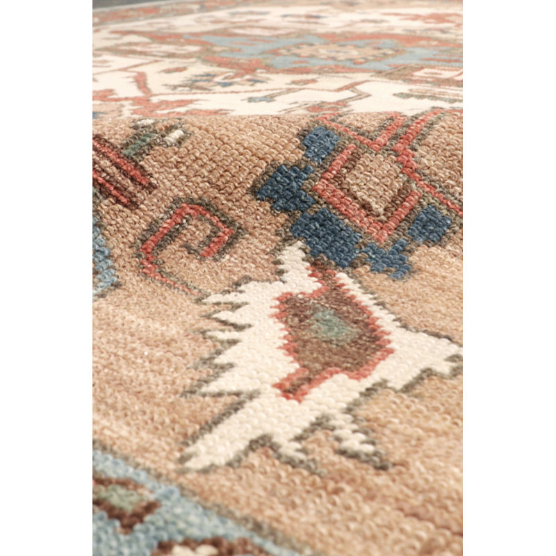 Serapi Hand Knotted Wool Oriental Area Rug in Ivory / Rust, Rectangle 7'9" x 10'