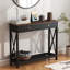 Console de style campagnard de 40 po avec tiroir pour le vestibule, tablette de rangement étroite pour le salon et canapé de style rustique-2029114399