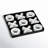 Black Wood Tic Tac Toe Game Set with White Pieces