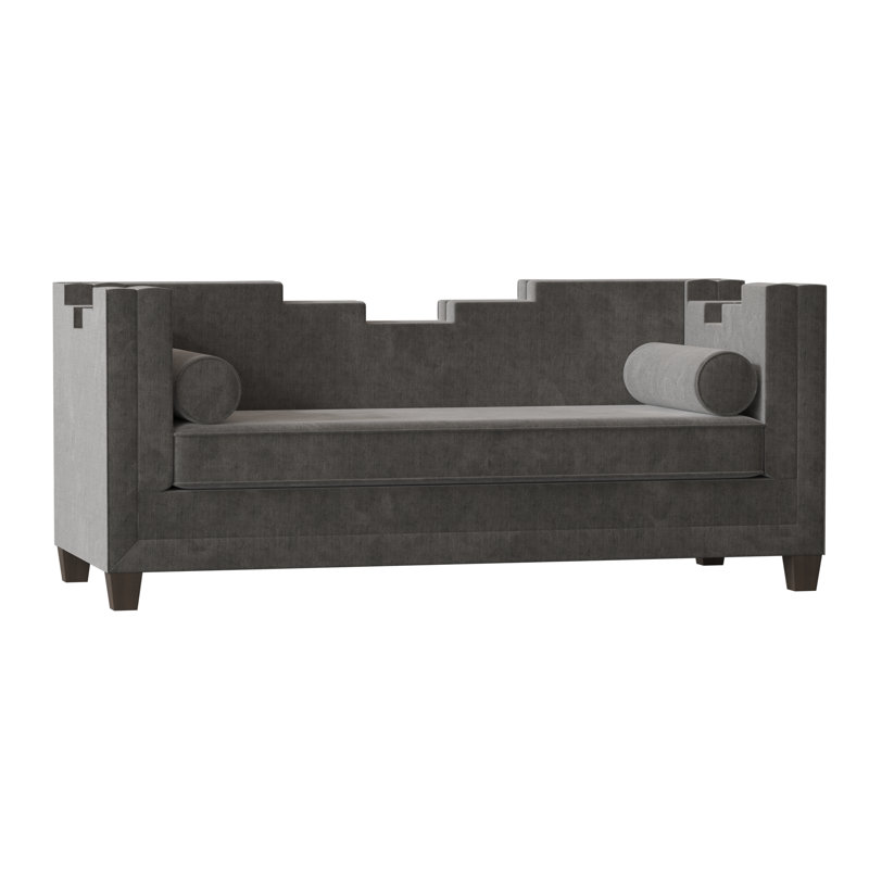 Bella Sofa, Bella Black Performance Velvet, Brown Mahogany