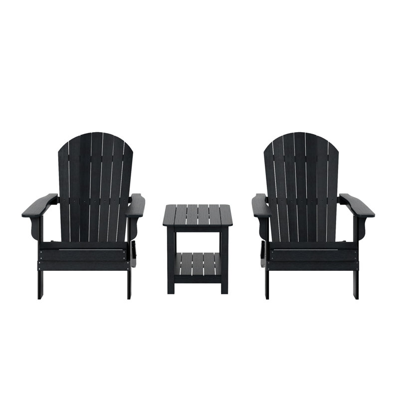 Arrlo 2 - Person Patio Conversation Set, Black