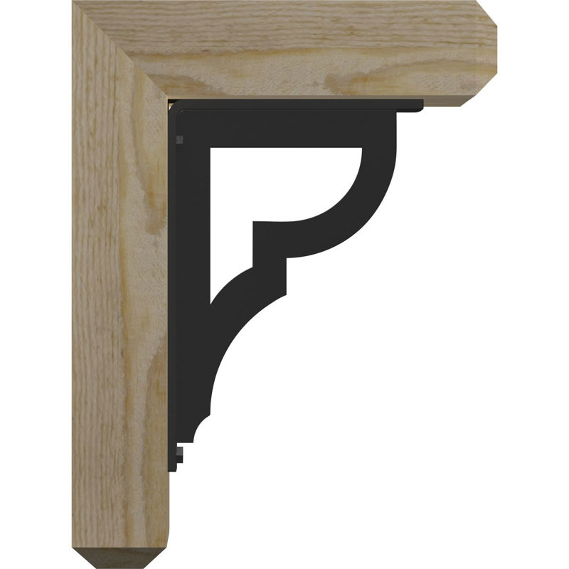 Support de fer simple 4 po Bradford, H 12 po x P 9 1/2 po, Sapin Douglas de l 4 po x T 2 po (sciage brut)