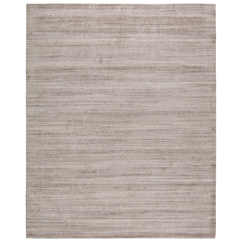 Tapis gris / taupe noué à la main One Age of One-of-Kind Angellyna, Rectangle 8 pi x 10 pi
