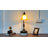 Touch Control Traditional Table Lamp With Glass Shade And USB A+C Charging Ports, Vintage Bronze Metal Base-528407078