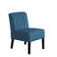 Lot de 2 fauteuils en velours bleu de style Mid-Century Modern avec pieds en bois massif, parfaits comme chaises d'appoint pour le salon ou la chambre à coucher, 5 cm de hauteur.
