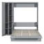 Lit escamotable double pleine grandeur avec tablettes, garde-robe et lumières DEL-679667378-679667389