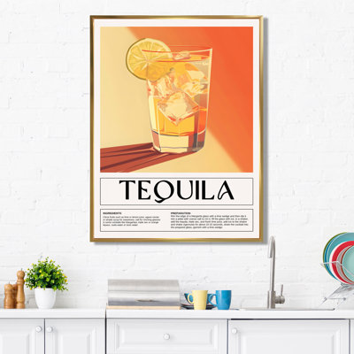 Téquila mexicaine sur les rochers - impression d'art mural cocktails