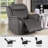  Edder Leather Power Home Theater Recliner Chair with USB Port-1784642589