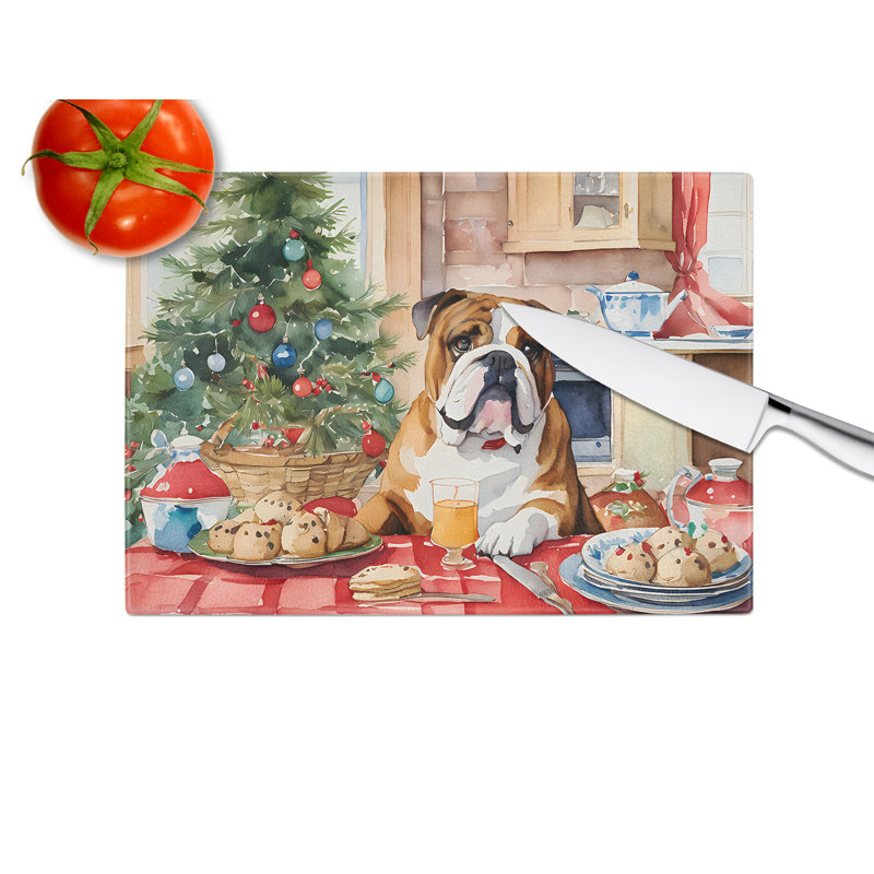 Planche à découper en verre English Bulldog