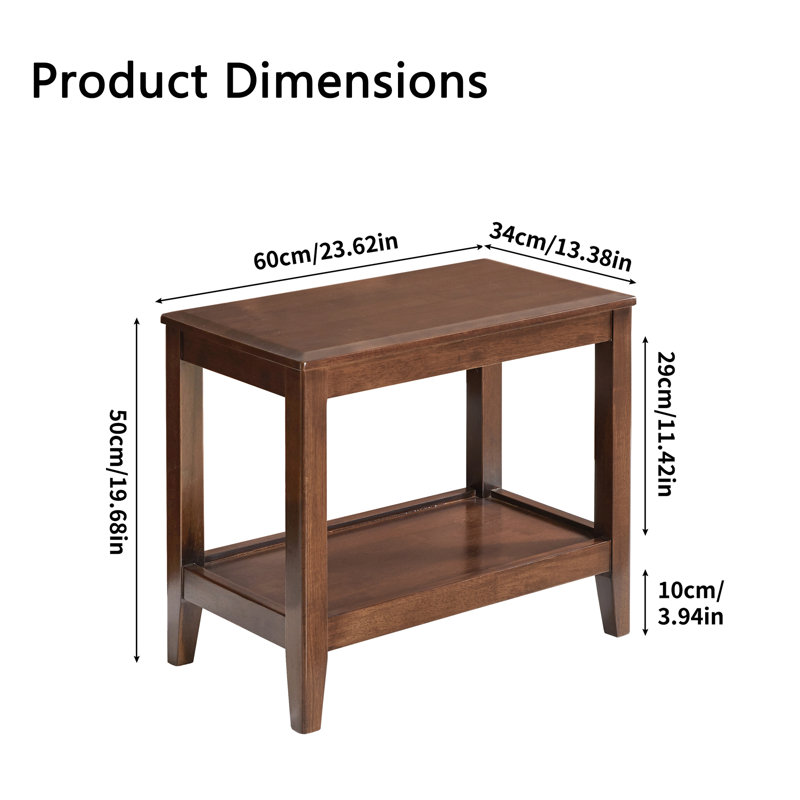 2-Tier Solid wood End Table