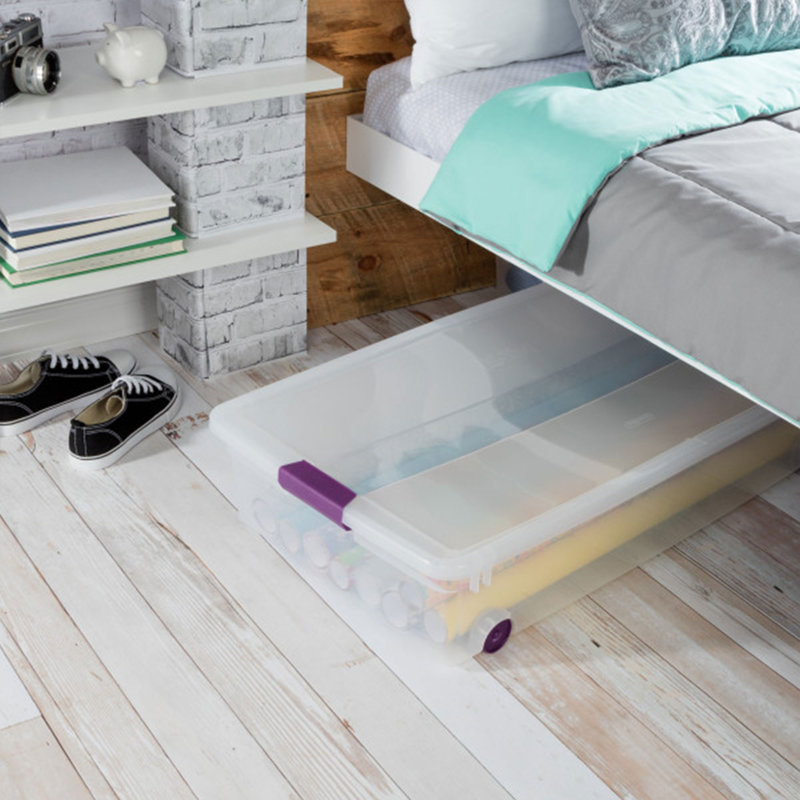 Sterilite Plastic Storage Containers with Latching Lids, Clear