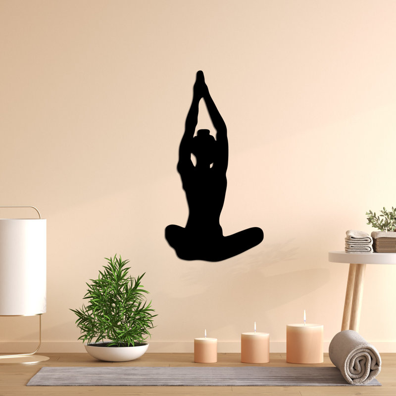 Decorative Metal Wall Accessory, Black, 12.2 x 23.6 inches | 100% Metal Construction, Thickness: 0.06 inches | Perfect for Home Decor, Modern and Stylish Design for Living Room, Office, or Bedroom