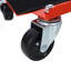 Glissade en V robuste pour motoneige avec roulettes pivotantes de 2,5 po et patin en caoutchouc protégeant les skis d'une capacité de 1 500 lb, couleur rouge