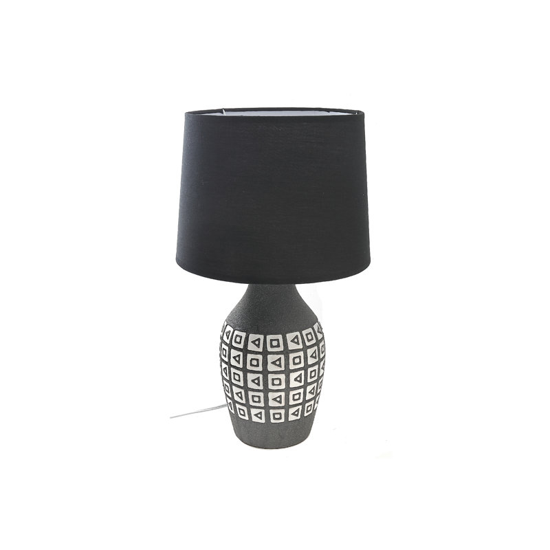 Lampe de table noire 22,5 po Agamjit