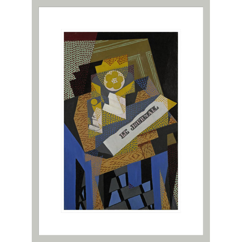 Journal et plat à fruits par Juan Gris, 21.75" H x 15.99" W