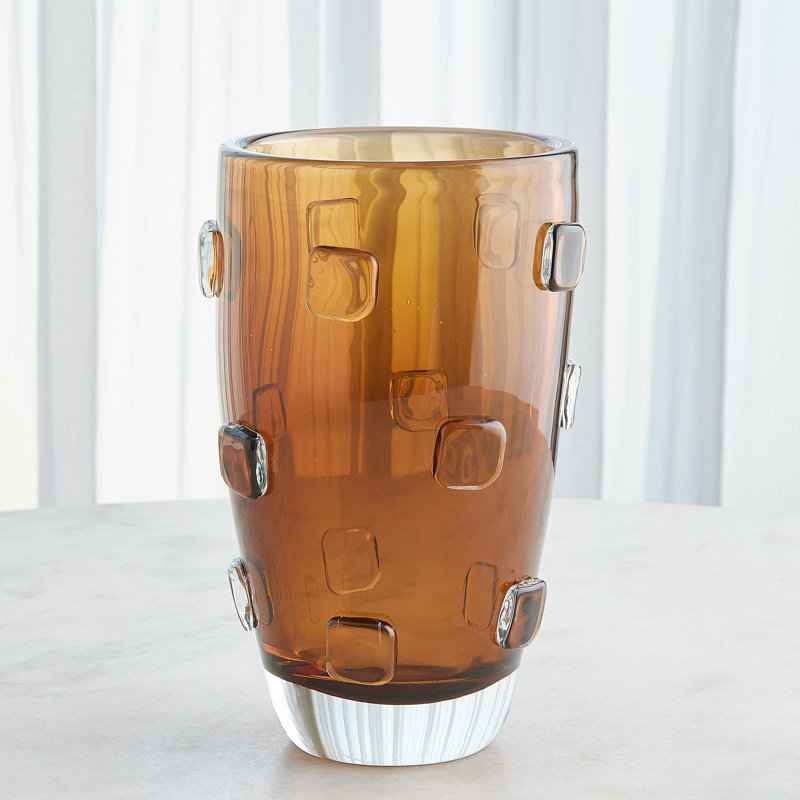 Ingot Vase-Plum-Sm, Amber