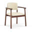 Chaise rembourrée avec accoudoirs (ensemble de 2)