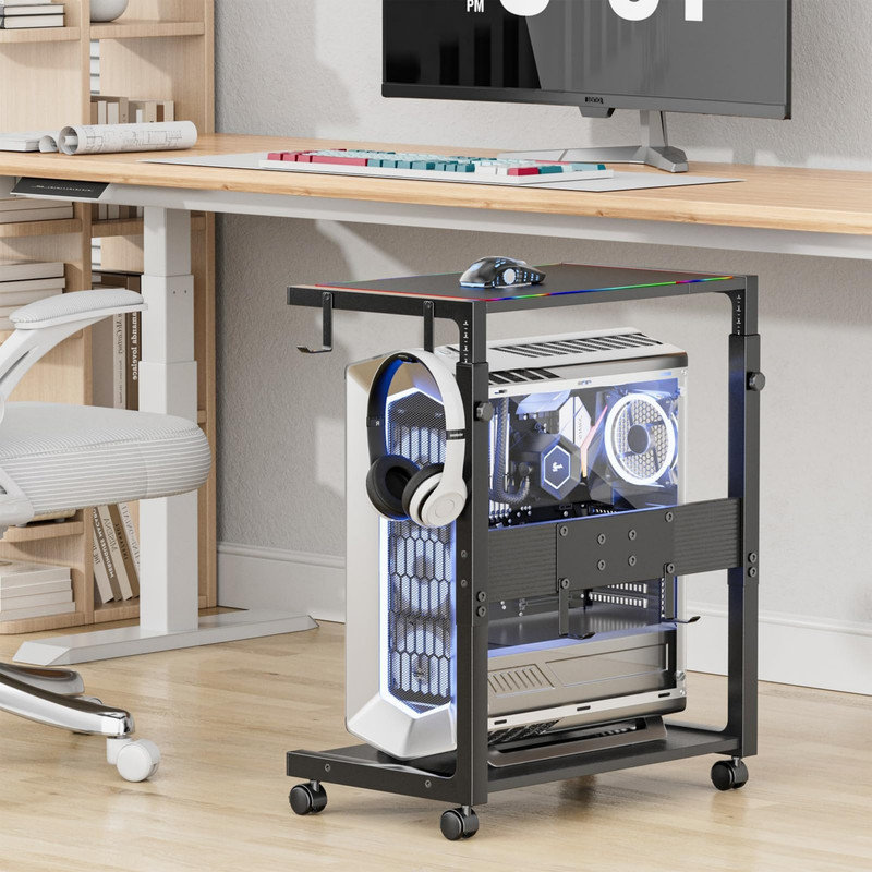 71.8cm H x 48.7cm W CPU Holder with Wheels