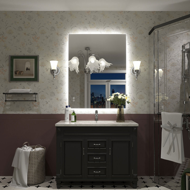 Miroir de salle de bain Wayfair Basics, 36 po x 28 po
