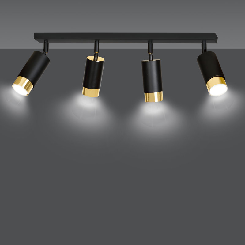 Cromwell 78cm 4 -Light Track Kit, Gold, Black