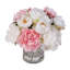 Silk French Peonies Bouquet Floral Arrangement in Vase