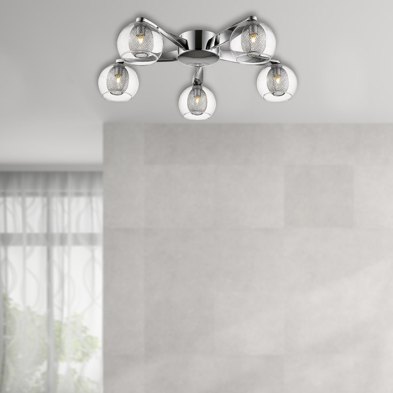 Justus Flush Mount, Chrome