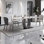 Light luxury simple rectangular dining table set