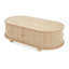 Naturel - table de rangement ovale de couleur, surface à gratter, porte pour le rangement pratique, plateau ouvert spacieux et compartiment dissimulé, convient à une longue table d'appoint élégante avec charme rétro, fabrication enduite,